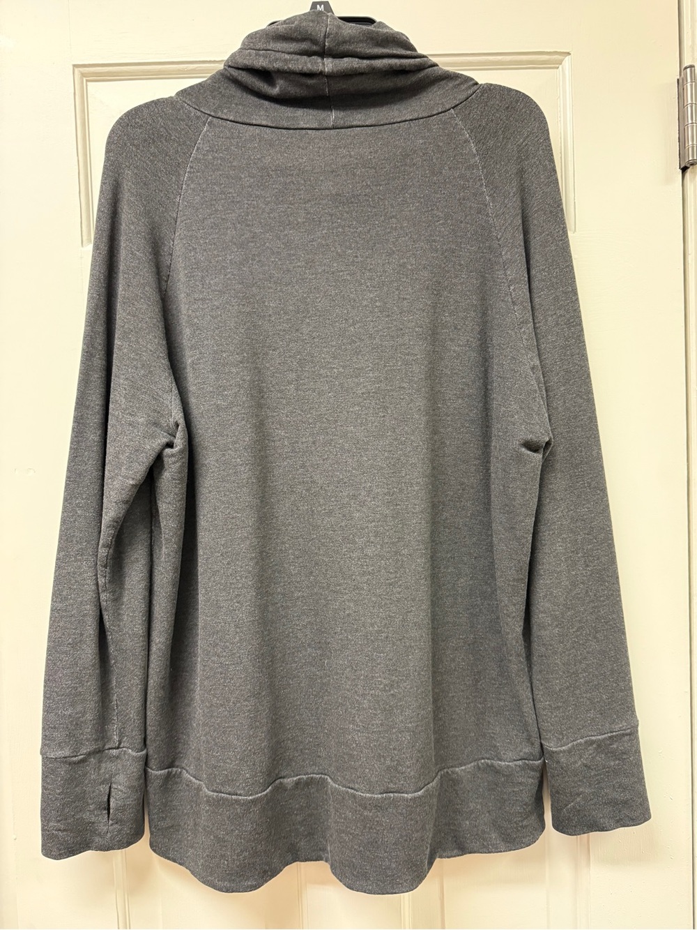 Seraphine maternity nursing cowl-neck sweatshirt charcoal grey size M - Picture 8 of 8